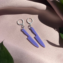 Load image into Gallery viewer, Lavender Mini Knife Earrings